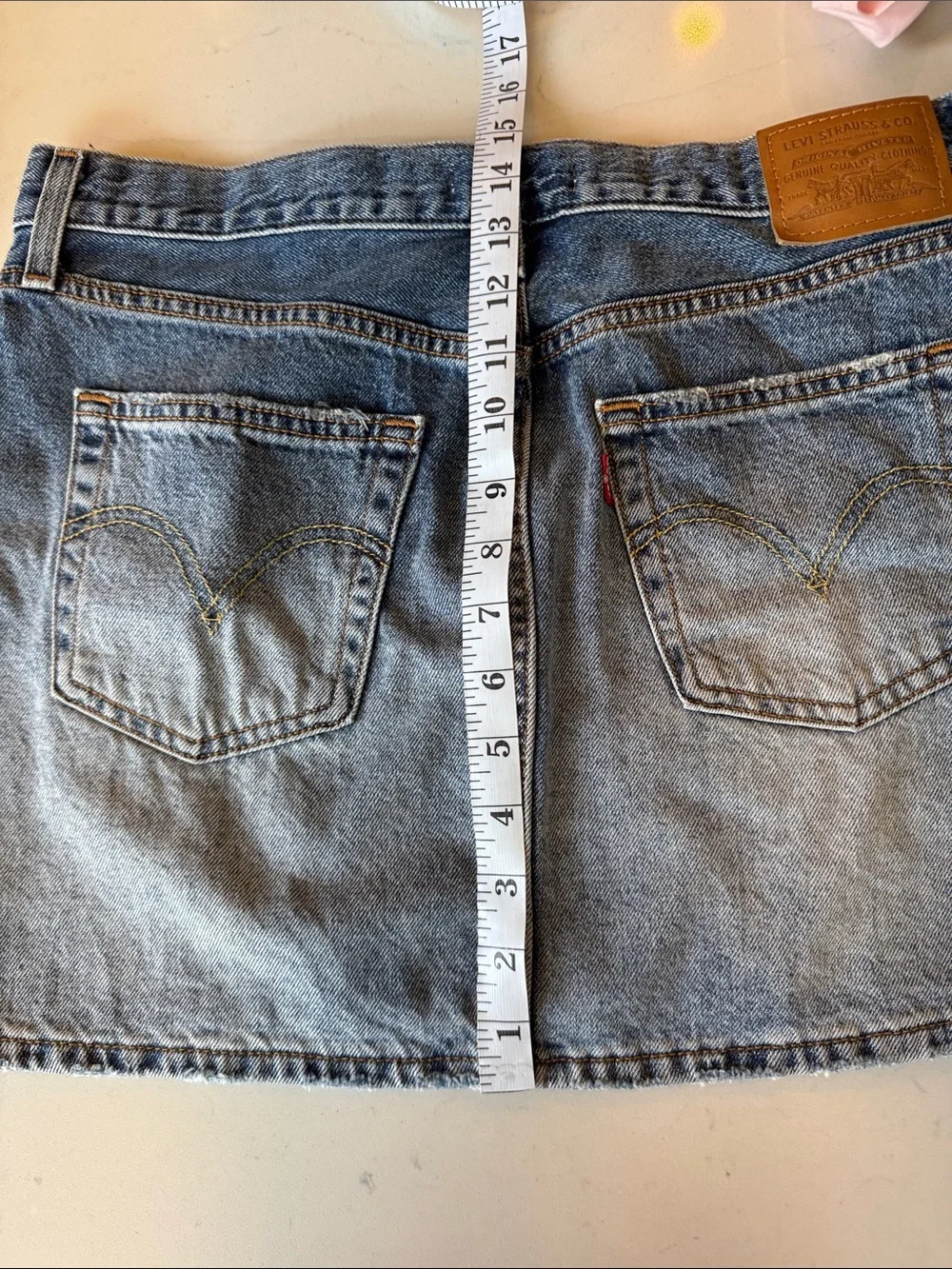 Levi’s  Icon Denim Button-Front Mini Skirt - Light Blue Wash 28
